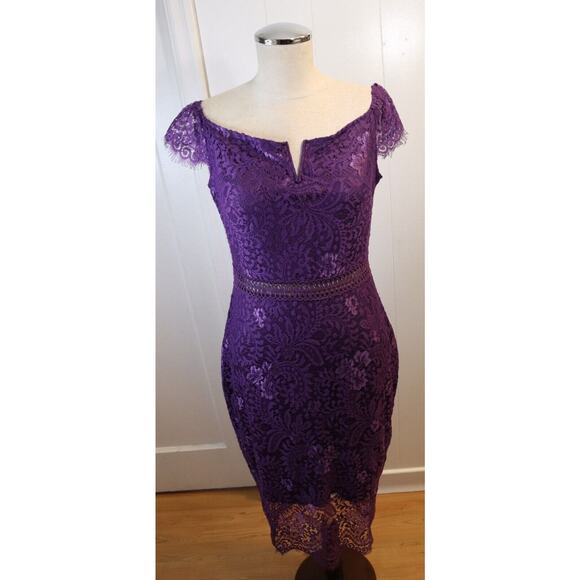 All and Well Purple Dress Medium Lace and Lining (35) - Picture 1 of 13